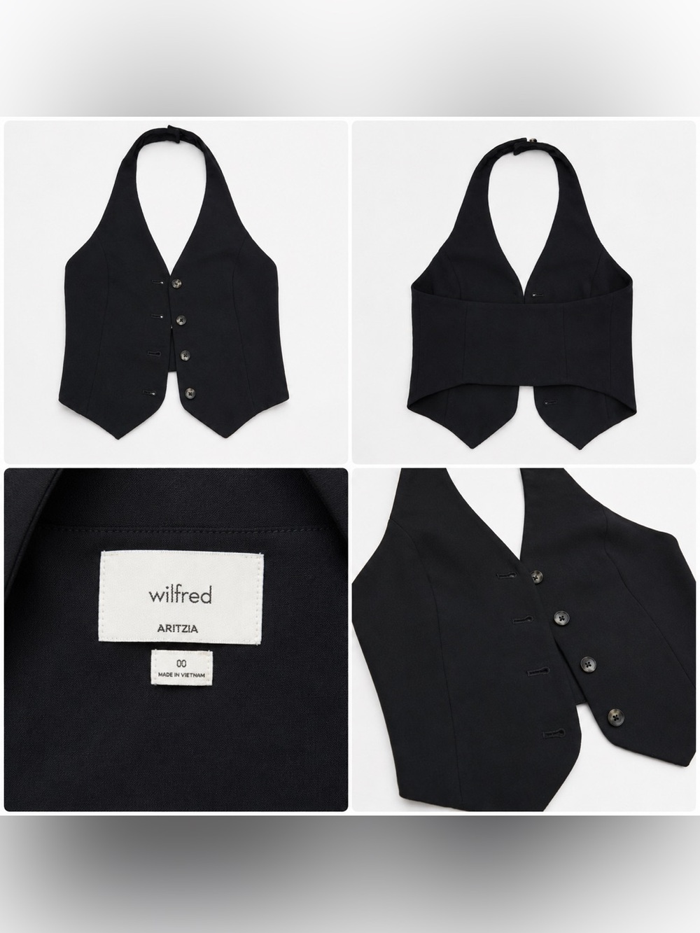Black Halter Vest